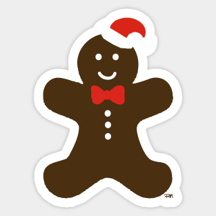 Santa Gingerbread Man Sticker